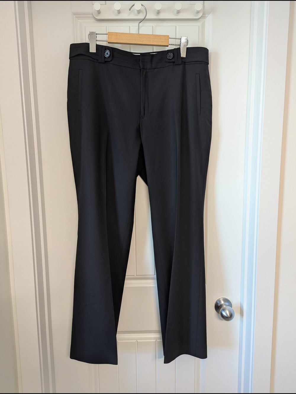 Banana Republic Jackson Fit Women's Black Italian Wool Pants - Size 14